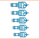 Ver imagem 2 de Jogo de Escareador 5 Pontas para Metal Madeira e Pvc 5 Peças Haste 1/4 Pol Chanfrador de Furos Furad