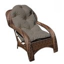 Ver imagem 2 de Conjunto de Poltronas Fibra Sintética Espreguiçadeira - 2 Poltronas + Mesa de Centro - Tecido Duna F