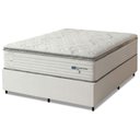 Ver imagem 1 de Cama Box Casal King Colchão Molas Guarda Costas Max com Pillow Probel Branco/cinza