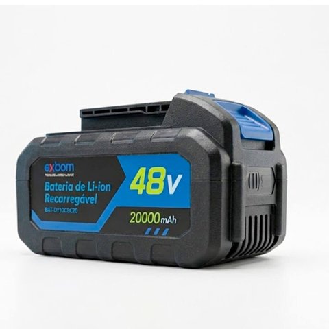 Bateria Li-Ion Recarregável 48V 20000MAH 3 Pinos para Ferramentas Elétricas