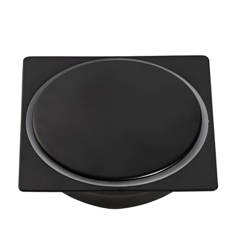Ralo Click Quadrado 10 Cm Preto Fosco