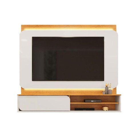 Painel Home p/ TV 70 pol Avany c/LED 180cm Cedro DJ Móveis