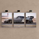 Ver imagem 2 de Kit 3 Quadro Decorativo Carro Esportivo 911 Gt3 Gts Hypercar Moderno Qualidade Premium 40x28cm