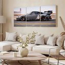 Ver imagem 4 de Kit 3 Quadro Decorativo Carro Esportivo 911 Gt3 Gts Hypercar Moderno Qualidade Premium 40x28cm