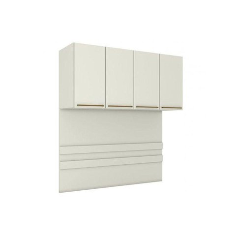 Módulo de Quarto Casal Armário Ponte Aéreo Mc11 Seletto C/ 4 Portas Areia - Henn