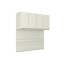 Ver imagem 1 de Módulo de Quarto Casal Armário Ponte Aéreo Mc11 Seletto C/ 4 Portas Areia - Henn