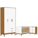Ver imagem 1 de Quarto de Bebê Flip com Cômoda Gaveteiro Branco Acetinado Savana - Reller