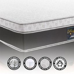 Base Box e Colchao Casal Pacific Firme Molas Ensacadas 1,88 X 1,38 X 0,74 Branco - Cinza - 5