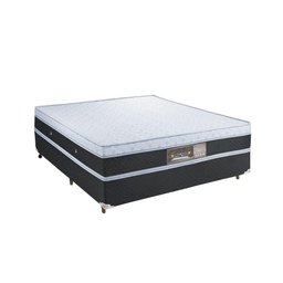 Base Box e Colchao Casal Pacific Firme Molas Ensacadas 1,88 X 1,38 X 0,74 Branco - Cinza - 2