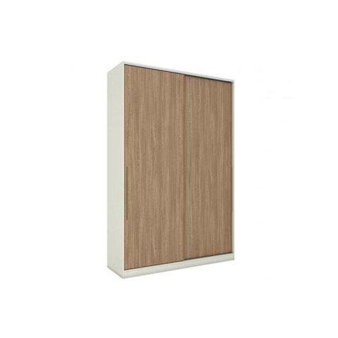 Módulo de Quarto Solteiro Guarda Roupa Mc10 Seletto C/ 2 Portas Correr Areia/jequitibá - Henn