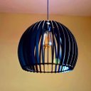 Ver imagem 2 de Luminária Teto tipo Pendente em MDF - Completa -:Preta