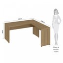 Ver imagem 3 de Mesa para Escritório em L Web30 150cm Espresso Móveis Malaga