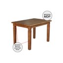 Ver imagem 3 de Mesa de Jantar Retangular 120x80cm Rústica Aurora Madeira Maciça - Castanho