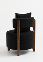 Ver imagem 2 de Poltrona Organica Decorativa Redonda com Almofada Pés Thor Madeira Maciça Premium Suede Preto