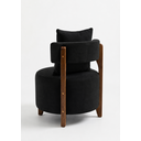 Ver imagem 2 de Poltrona Organica Decorativa Redonda com Almofada Pés Thor Madeira Maciça Premium Suede Preto