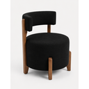 Ver imagem 3 de Poltrona Organica Decorativa Redonda com Almofada Pés Thor Madeira Maciça Premium Suede Preto