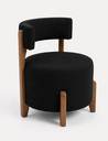Ver imagem 3 de Poltrona Organica Decorativa Redonda com Almofada Pés Thor Madeira Maciça Premium Suede Preto