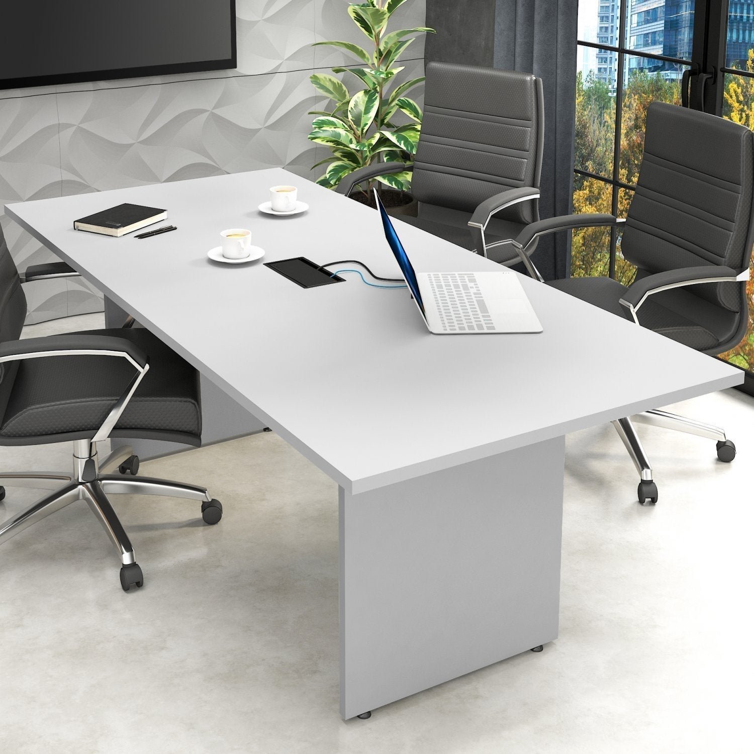Mesa para Reunião para Escritório 200cm Web30 Espresso Móveis