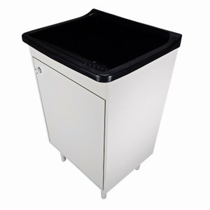 Balcão 1 Porta para Lavanderia 53cm + Tanque 34 Litros Astra Cor:tanque Preto