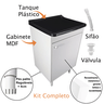 Balcão 1 Porta para Lavanderia 53cm + Tanque 34 Litros Astra Cor:tanque Preto - 3