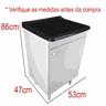 Balcão 1 Porta para Lavanderia 53cm + Tanque 34 Litros Astra Cor:tanque Preto - 2