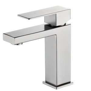 Torneira de Banheiro Lavabo Misturador Monocomando Aço Inox 304 Escovado