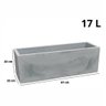 Vaso Floreira Jardineira Flat Polietileno 67x22x22cm Japi - Aço Corten - 3