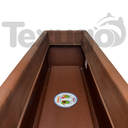 Ver imagem 5 de Vaso Floreira Jardineira Flat Polietileno 67x22x22cm Japi - Aço Corten