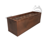 Vaso Floreira Jardineira Flat Polietileno 67x22x22cm Japi - Aço Corten - 6