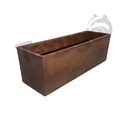 Ver imagem 1 de Vaso Floreira Jardineira Flat Polietileno 67x22x22cm Japi - Aço Corten