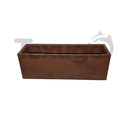 Ver imagem 3 de Vaso Floreira Jardineira Flat Polietileno 67x22x22cm Japi - Aço Corten
