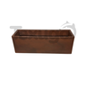 Vaso Floreira Jardineira Flat Polietileno 67x22x22cm Japi - Aço Corten - 3