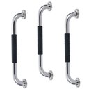 Ver imagem 1 de Barra de Apoio 30cm Inox Superficie Antiderrapante Kit 3 Unidades Banheiro Box Criança Idoso Cadeira