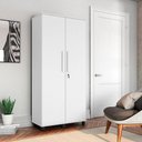 Ver imagem 2 de Guarda Roupa Solteiro com 2 Portas Gold Branco