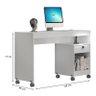 Mesa para Computador Giga e Multiuso João Pessoa Branco - Valdemóveis - 3