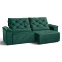 Ver imagem 3 de Sofá com Chaise Sirius 2 Lugares Retrátil e Reclinável 290cm Verde