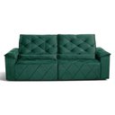Ver imagem 2 de Sofá com Chaise Sirius 2 Lugares Retrátil e Reclinável 290cm Verde