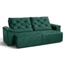 Ver imagem 4 de Sofá com Chaise Sirius 2 Lugares Retrátil e Reclinável 290cm Verde