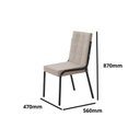 Ver imagem 4 de Conjunto Sala de Jantar Mesa Iza New Tampo MDF/Vidro 6 Cadeiras Natani New Bege/Black/Off White