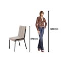 Ver imagem 5 de Conjunto Sala de Jantar Mesa Iza New Tampo MDF/Vidro 6 Cadeiras Natani New Bege/Black/Off White