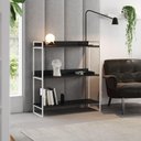 Ver imagem 1 de Prateleira Multiuso Industrial Córdoba 95cm Branco e Preto Marrom