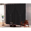 Ver imagem 2 de cortina sala voal liso preto com forro preto 3,00x2,20