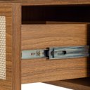 Ver imagem 6 de Mesa de Cabeceira Square 1 Gaveta 1 Nicho 43 cm X 40 cm Louro Freijó Telinha Rattan