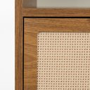 Ver imagem 4 de Mesa de Cabeceira Square 1 Gaveta 1 Nicho 43 cm X 40 cm Louro Freijó Telinha Rattan