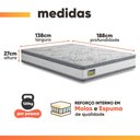 Ver imagem 4 de Cama Box Casal Molas Ensacadas D33 Double Face 138x188x65cm Hellen - Suporta até 120 kg por Pessoa
