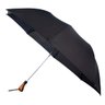 Guarda Chuva 130cm Fazzoletti Maxi Golf Automático Preto Grande Cabo de Madeira - 1