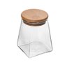 Porta Mantimento de Vidro com Tampa de Bambu 350ml - 1