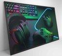 Ver imagem 3 de Quadro Estação Trabalho Gamer Decor&quadros Div008 120x80 Cm Adesivo Fotográfico