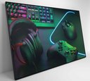 Ver imagem 5 de Quadro Estação Trabalho Gamer Decor&quadros Div008 120x80 Cm Adesivo Fotográfico