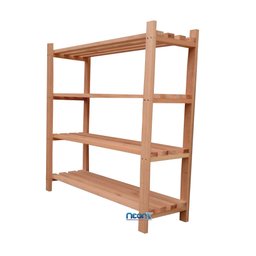 Estante Modular 4 Prateleiras Madeira 90x90x29 Cm Neonx sem Pintura - 1